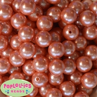 16mm Coral Glitter Beads 20pc.