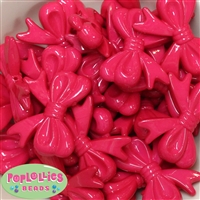 46mm Hot Pink Bow Beads