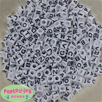 7mm Cube Letter Beads Bulk