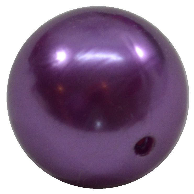20mm Purple Faux Acrylic Pearl Bubblegum Beads
